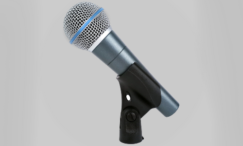 Klassisk sang mikrofon. Shure Beta 58 er industristandarten inden for vokal mikrofoner.
