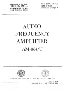 Federal AM-864 Manual Frontpage